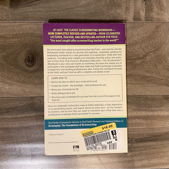 NWT The Screenwriter's Workbook by Syd Field - Picture 2 of 2